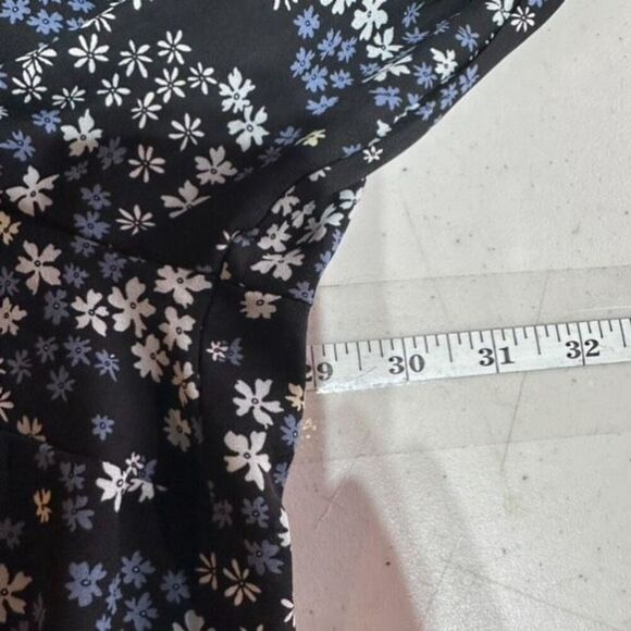 Lane Bryant Womens Floral Roll Tab Long Sleeve Button Down Blouse Black Size 3XL - Picture 13 of 14